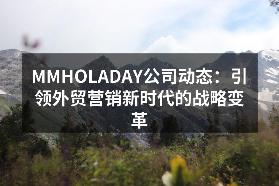 MMHOLADAY公司动态：引领外贸营销新时代的战略变革